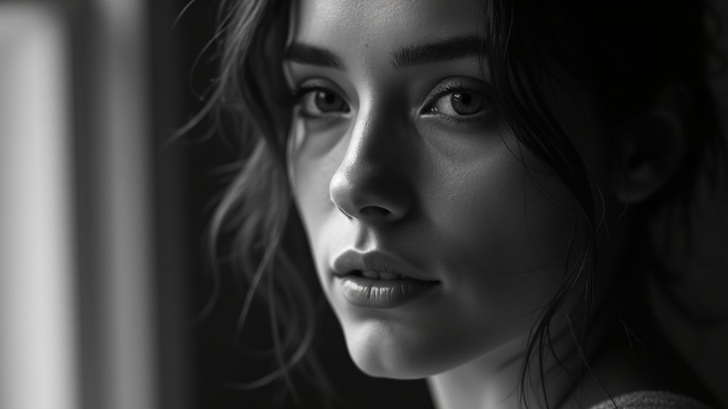 czarno-biały portret klimat kina