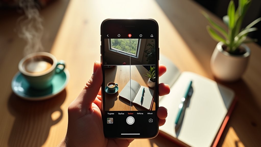 włącz kalibrację linii siatki iPhone'a