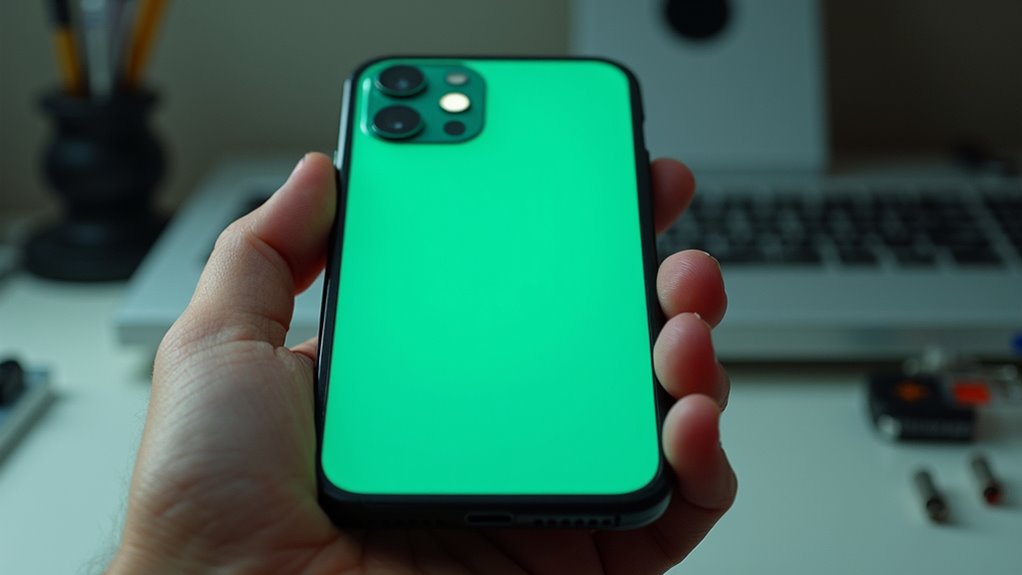 izolowanie zielonego ekranu iPhone'a źródło